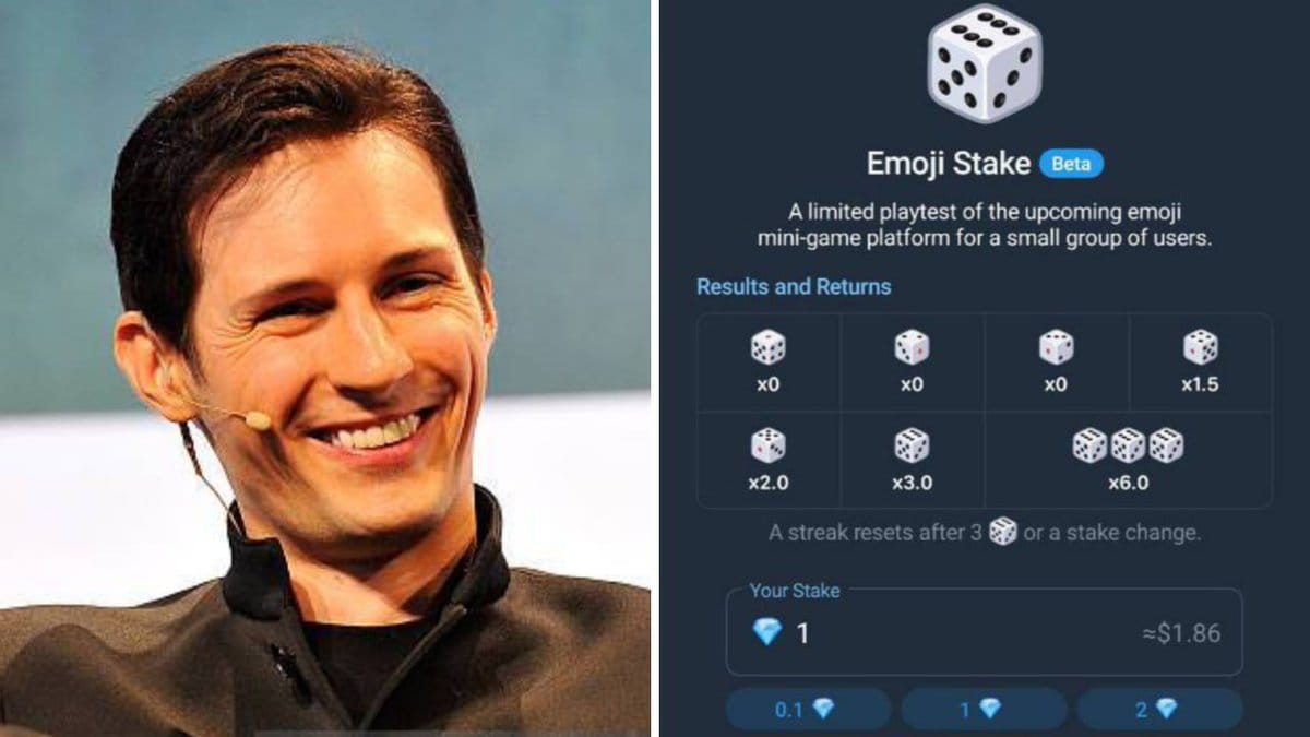 😀 #EmojiStake 投注小游戏进入测试，Telegram 不想只当博彩投注的流量入口